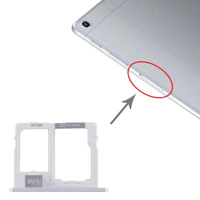SIM-kaartlade + Micro SD-kaartlade voor Samsung Galaxy Tab A 10.1 (2019) / SM-T515 (Zilver)