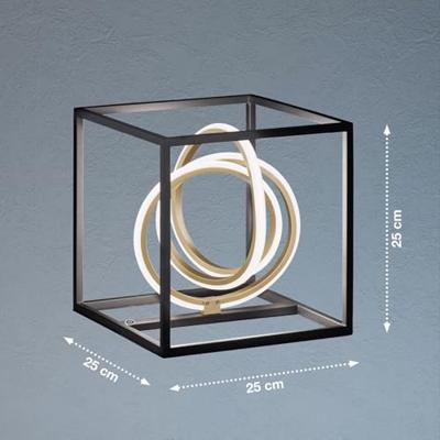 Fischer & Honsel Design tafellampGisi zwart met goud - 50413