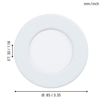 Eglo Led inbouwspotFueva 5 Ø 8,6cm - 99147