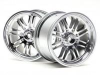 8 spoke wheel satin chrome (83x56mm/2pcs) - thumbnail