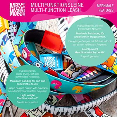 Max & Molly 4894512006553 Comfortabel, veilig, gevoerd neopreen, koel en flexibel, multifunctioneel linnen, L, Summertime
