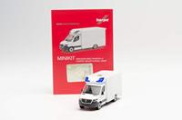 Herpa 013826 H0 Hulpdienstvoertuig Mercedes Benz Sprinter 18 Fahrtec RTW (nieuwe opbouw), wit - thumbnail