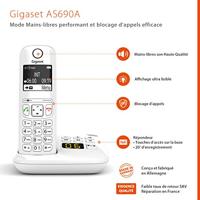Draadloze telefoon Gigaset AS690A Wit - thumbnail