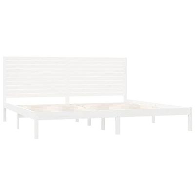 Bedframe massief hout wit 180x200 cm