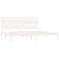 Bedframe massief hout wit 180x200 cm - thumbnail