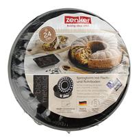 Zenker springvorm met vlakke- en tulband bodem black metallic 24cm - thumbnail