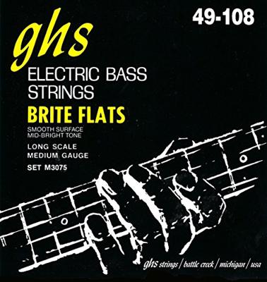 GHS M3075 Bass Brite Flats medium snarenset basgitaar