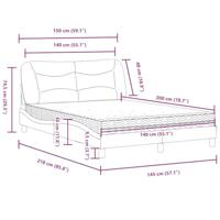 Bed met matras kunstleer bruin 140x200 cm - thumbnail