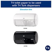 Tork Premium toiletpapier extra soft, 3-laags, 250 vellen, systeem T4, wit, pak van 8 rollen - thumbnail