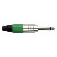 DAP 6,3mm Jackplug mono zilver met groen eindkapje - thumbnail