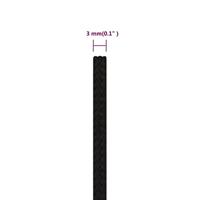 VidaXL Werktouw 3 mm 50 m polyester zwart - thumbnail