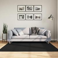 VidaXL Vloerkleed huarte laagpolig zacht wasbaar 160x160 cm zwart - thumbnail