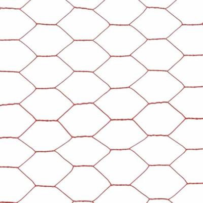 VidaXL Kippengaas 25x1,2 m staal met pvc coating rood