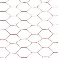 VidaXL Kippengaas 25x1,2 m staal met pvc coating rood - thumbnail