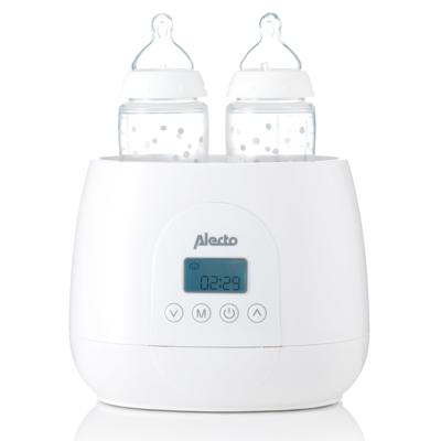 Alecto Baby dubbele digitale flessenwarmer BW700TWIN - wit