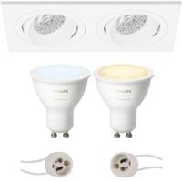 Philips Hue LED Spot Set GU10 - Mat Wit Dubbel - Bluetooth - 175x92mm - thumbnail