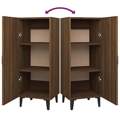 Dressoir 34,5x34x90 cm bewerkt hout bruineikenkleurig Dressoir 34,5x34x90 cm bewerkt hout bruineikenkleurig