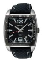 Horlogeband Seiko 7N42-0EA0 / SGEE23JC Leder Zwart 24mm - thumbnail