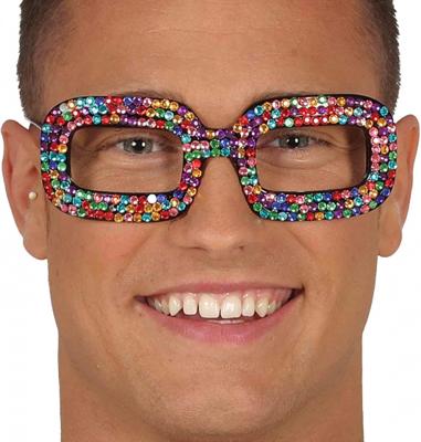 Disco Bril multikleur glinsterend