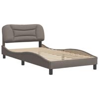 Bedframe zonder matras 100x200 cm stof taupe - thumbnail