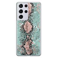 Samsung Galaxy S21 Ultra siliconen hoesje - Snake pastel - thumbnail