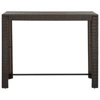Tuinbartafel 140,5x60,5x110,5 cm poly rattan bruin - thumbnail