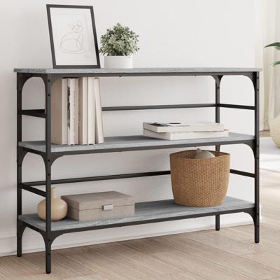 Wandtafel 100x32x75 cm bewerkt hout grijs sonoma eikenkleurig Wandtafel 100x32x75 cm bewerkt hout grijs sonoma eikenkleurig