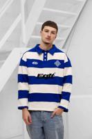 Equalité Stripe Jersey Polo Heren Gebroken Wit/Blauw - Maat M - Kleur: Gebroken WitBlauw | Soccerfanshop - thumbnail