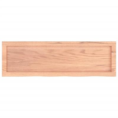 VidaXL Wastafelblad 100x30x(2-4) cm behandeld massief hout lichtbruin