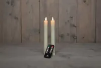 LED Dinerkaarsen ivoor bewegende vlam - thumbnail