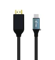i-tec C31CBLHDMI60HZ2M USB-C-displaykabel Aansluitkabel USB-C stekker, HDMI-A-stekker 2 m Zwart - thumbnail
