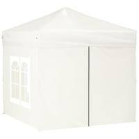 VidaXL Partytent inklapbaar met zijwanden 2x2 m crèmekleurig - thumbnail