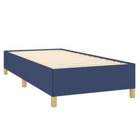 Boxspring met matras stof blauw 90x200 cm - thumbnail