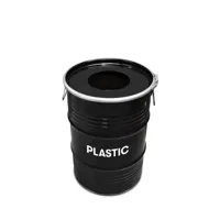 Olievat prullenbak 60L - Plastic - Met gat in deksel - thumbnail