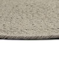 Placemats 6 st rond 38 cm katoen effen grijs - thumbnail