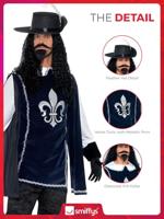 Musketiers pak blauw - thumbnail