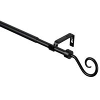 Gordijnroedeset 160-300cm zwart metaal - Ø16-19mm (1208977) - Leen Bakker - thumbnail