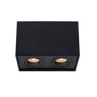 Lucide TUBE - Plafondspot - 2xGU10 - Zwart - thumbnail