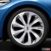 Sparco wieldoppen Sicilia 15 inch ABS zilver/grijs set van 4 - thumbnail