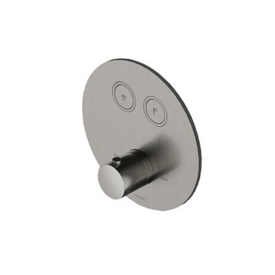 Douchethermostaat Hotbath Cobber Inbouw 2 Pushbuttons Rond Gepolijst Messing PVD (excl. inbouwdeel)