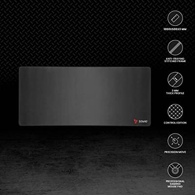 Savio Black Edition Turbo Dynamic XXL Game-muismat Zwart