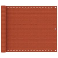 Balkonscherm 75x500 cm HDPE oranje - thumbnail