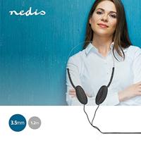 Nedis Bedrade On-ear Koptelefoon | 3,5 mm | 1.20 m | 1 stuks - HPWD1101BK HPWD1101BK - thumbnail