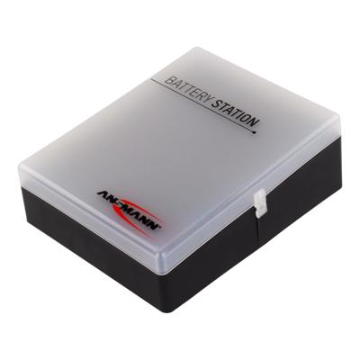 ANSMANN Premium accubox voor 4 Mignon AA of Micro AAA batterijen en batterijen – bewaardoos ter bescherming en transport Accubox met 48 stuks. 1 Stuk zwart