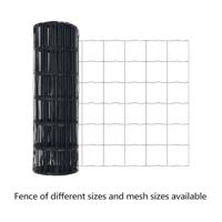 VidaXL Euro hek grijs 0,4 x 25 m pvc-gecoat ijzer - thumbnail