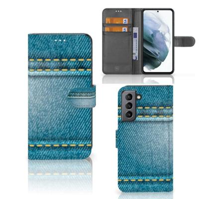 Samsung Galaxy S21 FE | Wallet Case | met Pasjes | Jeans Samsung Galaxy S21 FE | Wallet Case | met Pasjes | Jeans