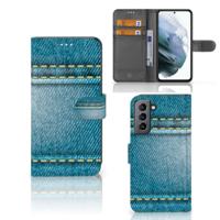 Samsung Galaxy S21 FE | Wallet Case | met Pasjes | Jeans - thumbnail