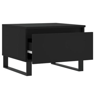 Salontafels 2 st 50x46x35 cm bewerkt hout zwart