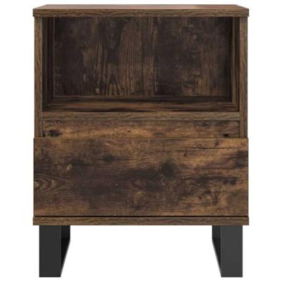 Nachtkastjes 2 st 40x35x50 cm bewerkt hout gerookt eikenkleurig Nachtkastjes 2 st 40x35x50 cm bewerkt hout gerookt eikenkleurig