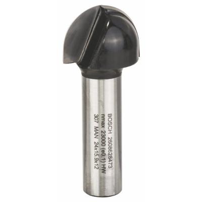 Bosch Accessoires Halfrondprofielfrezen 12 mm, R1 12 mm, D 24 mm, L 12,7 mm, G 57 mm 1st - 2608628473 - thumbnail